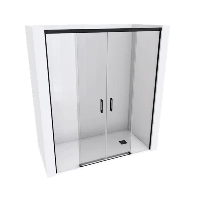 Mampara de ducha frontal dos puertas
