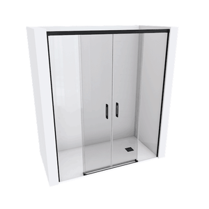 Mampara de ducha frontal dos puertas