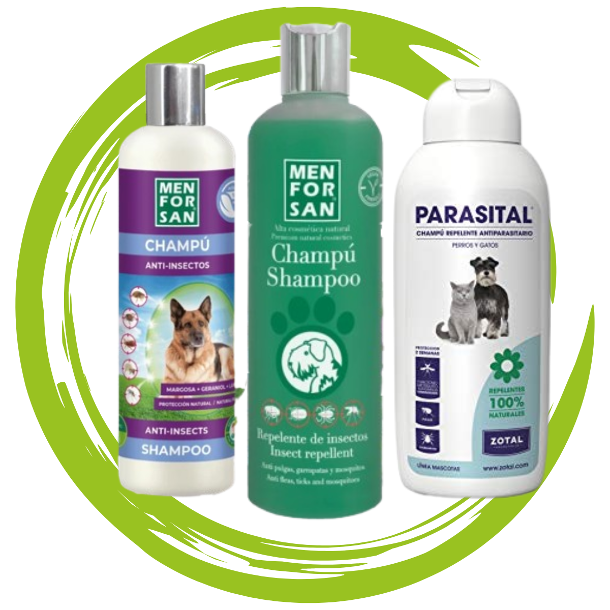 Champús antiparásitos perros