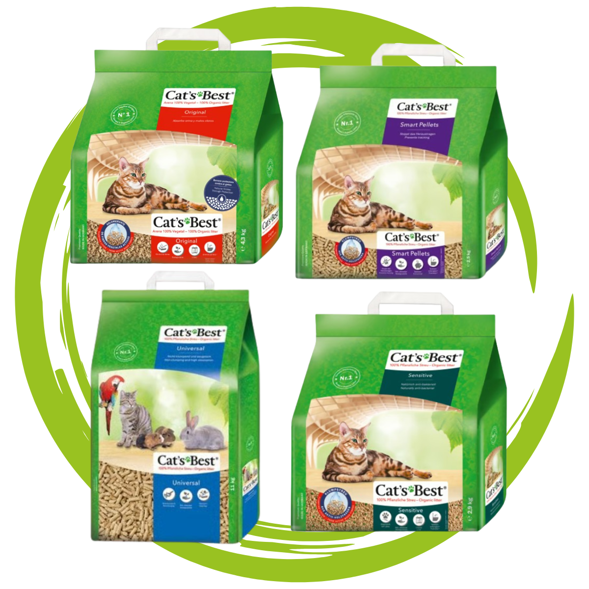 Arena aglomerante para gatos