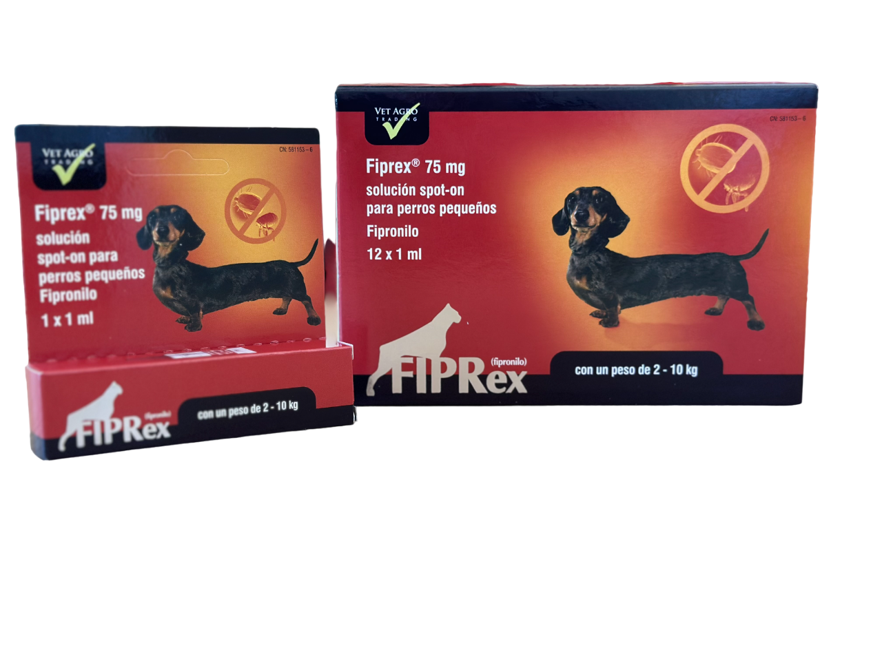 Pipeta Spot-On Para Perros Pequeños 2-10 Kg 75Mg/1 Ml Fiprex