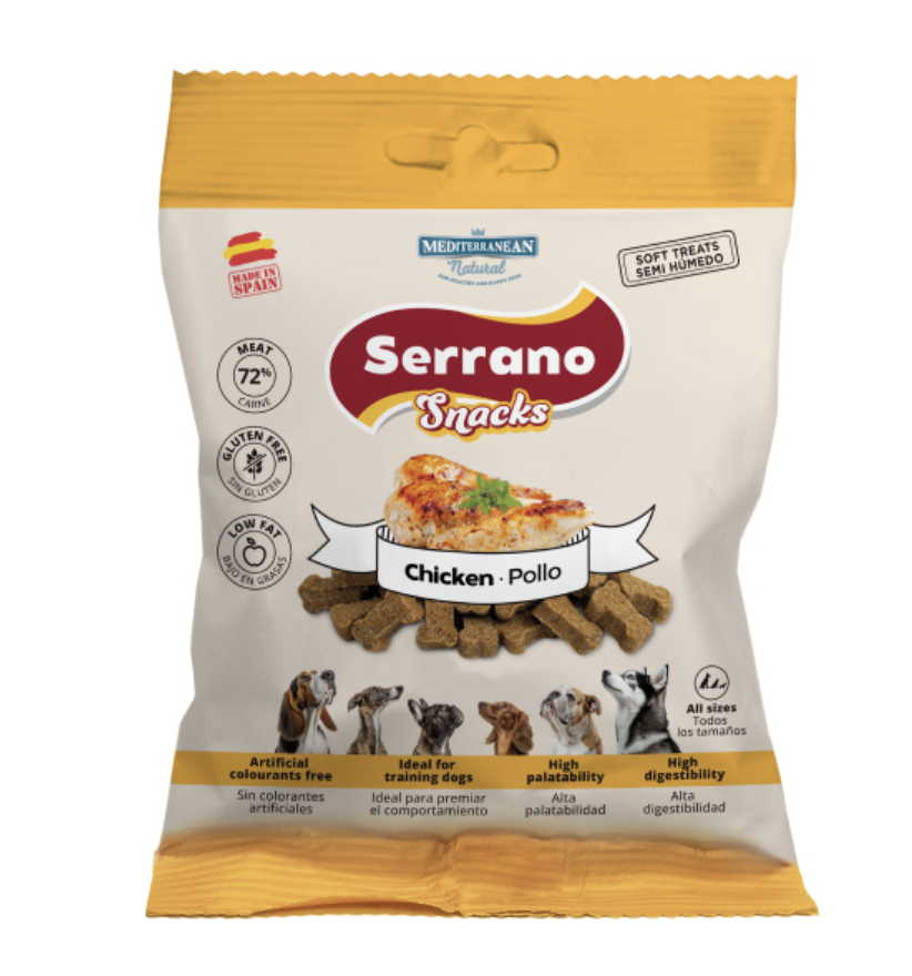 Serrano Snacks | Snack para Perros con Pollo | 85 g