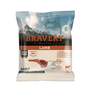 MUESTRA BRAVERY LAMB ADULT LARGE/MEDIUM BREED 70 Gr