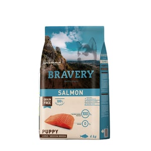 BRAVERY SALMON PUPPY LARGE/MEDIUM BREED 4 KG