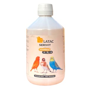 Latac Serivit 500 ml – Vitaminas A-D3-E para Aves | Fertilidad, Cría y Muda