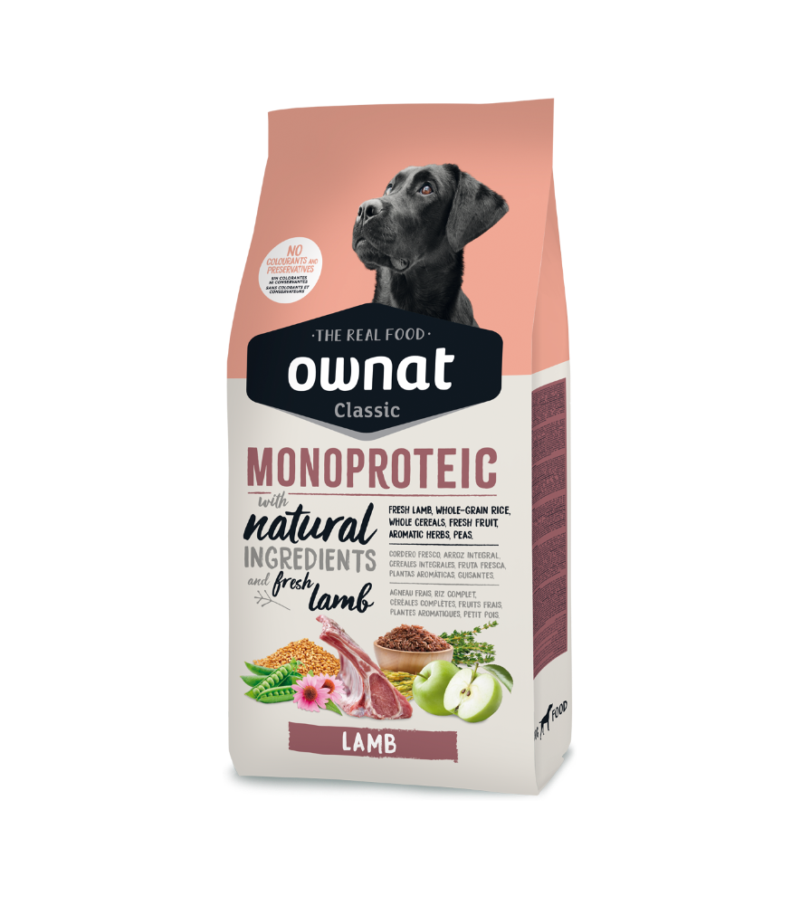 Ownat Classic Monoproteic Lamb | Pienso natural monoproteico para perros adultos