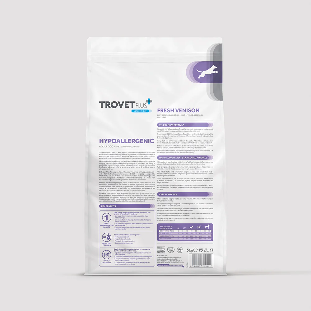 Trovet Plus | Pienso Hipoalergénico Para Perro Adulto | Venado 3 kg