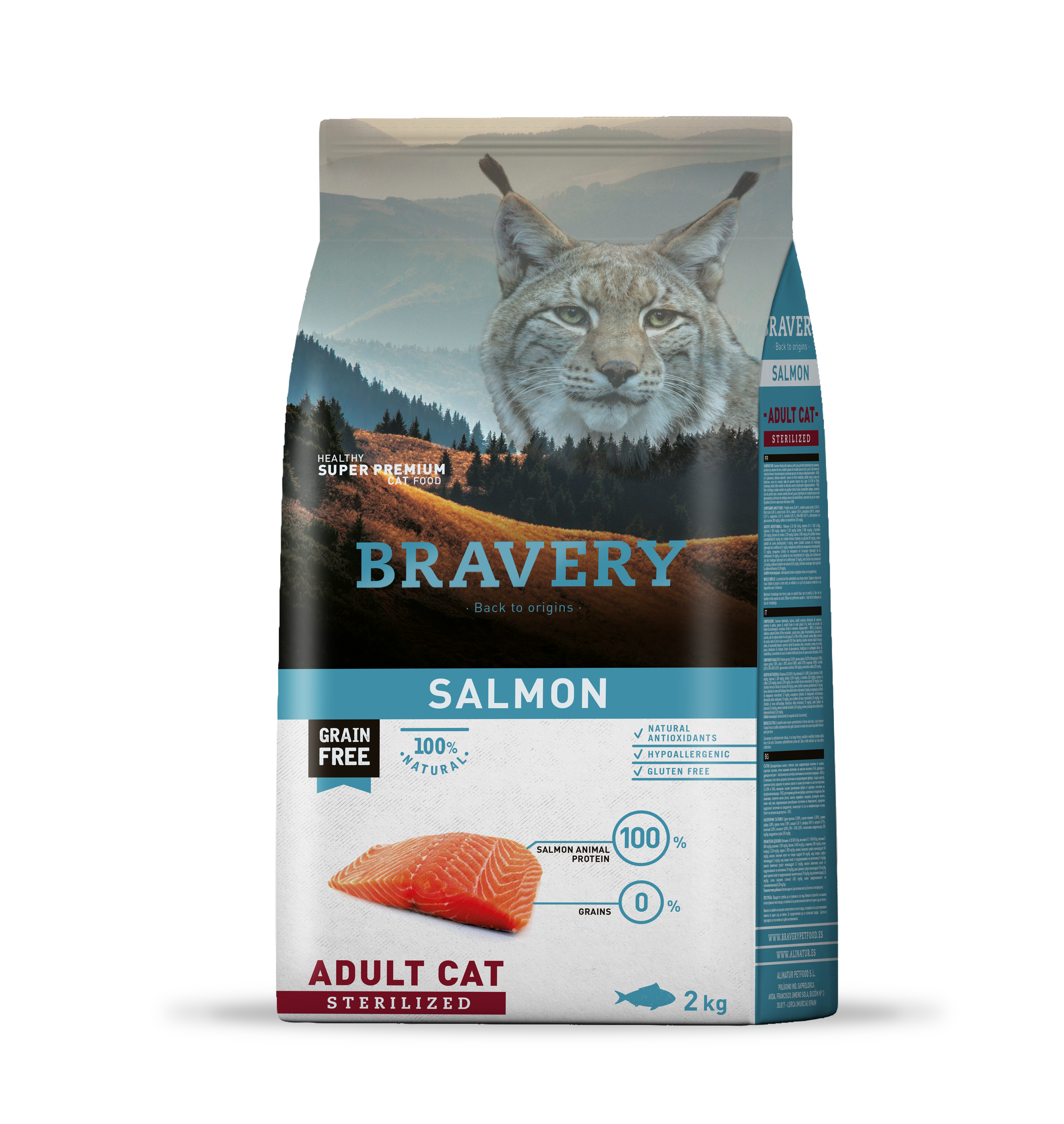 BRAVERY SALMON ADULT CAT STERILIZED 2 KGS