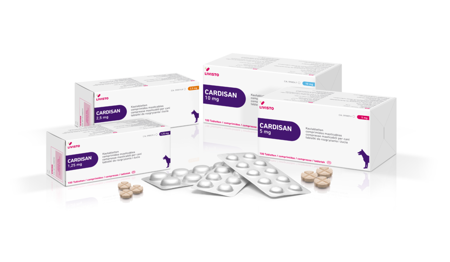 CARDISAN 5 MG 100 COMPRIMIDOS MASTICABLES PARA PERROS