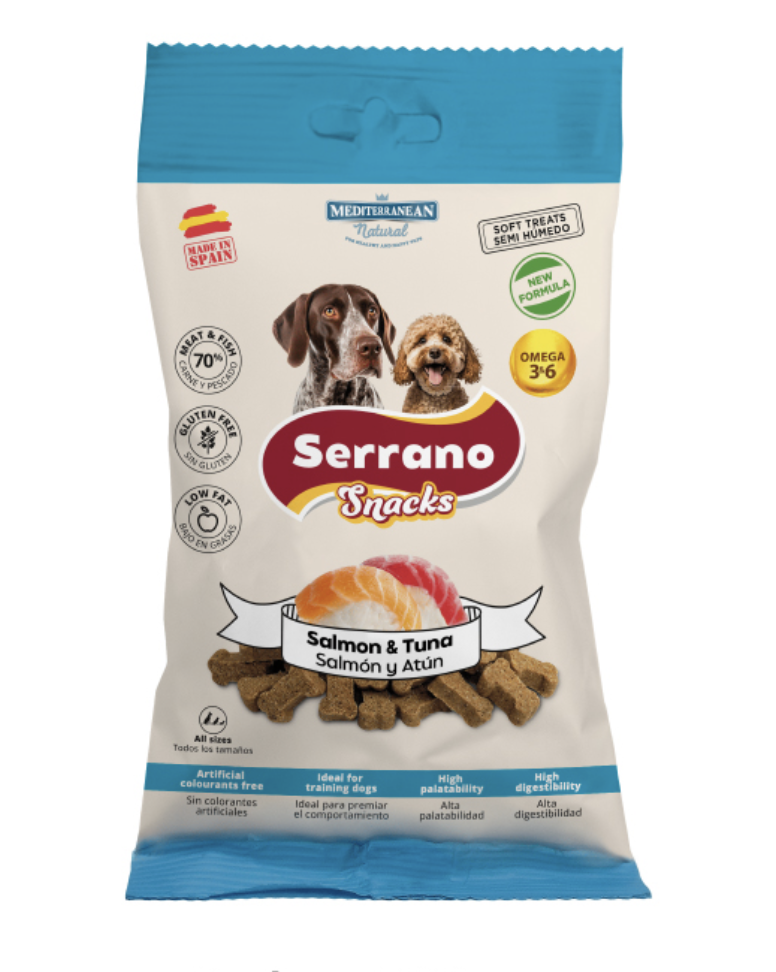 Serrano Snacks | Snack para Perros con Salmón y Atún | 100 g