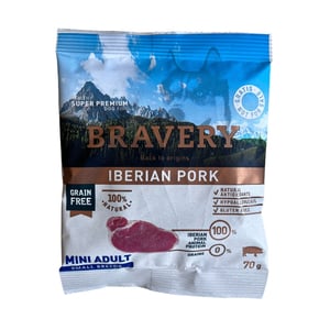 MUESTRA BRAVERY IBERIAN PORK MINI ADULT LIGHT SMALL BREEDS 70 Gr