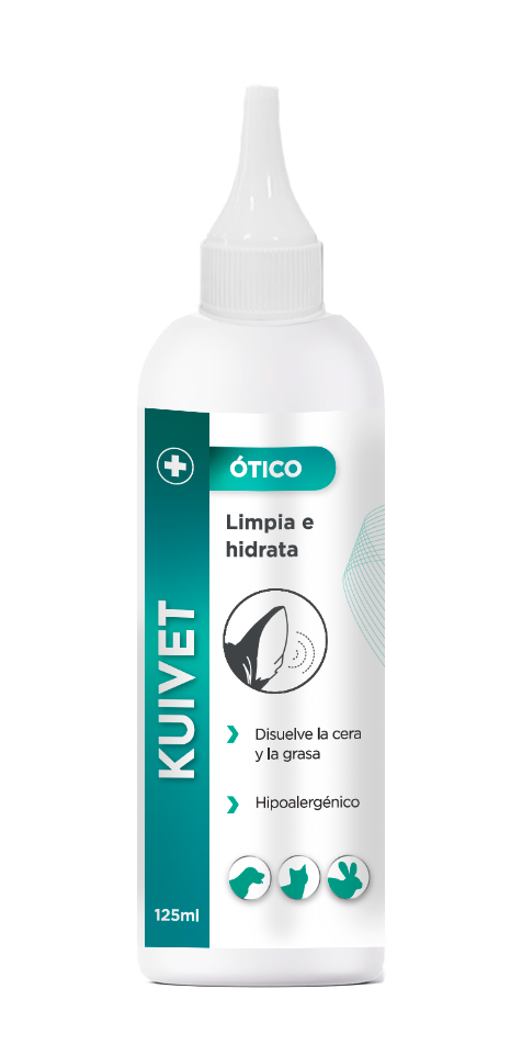 KUIVET Ótico 125 ml – Solución Auricular Para La Higiene de Oídos En Perros Y Gatos

