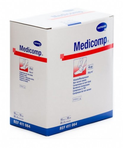 GASAS MEDICOMP ESTERIL 10X10 CM 40 SOBRESX5 UNID HARTMAN