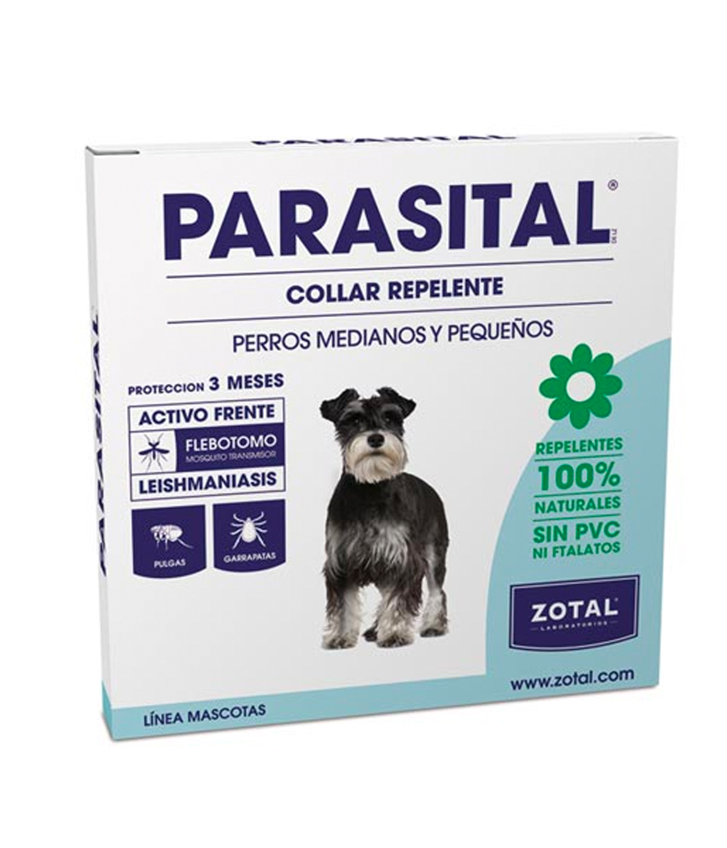 Parasital Collar Antiparasitaio Para Perros Pequeños y Medianos 60 Cm