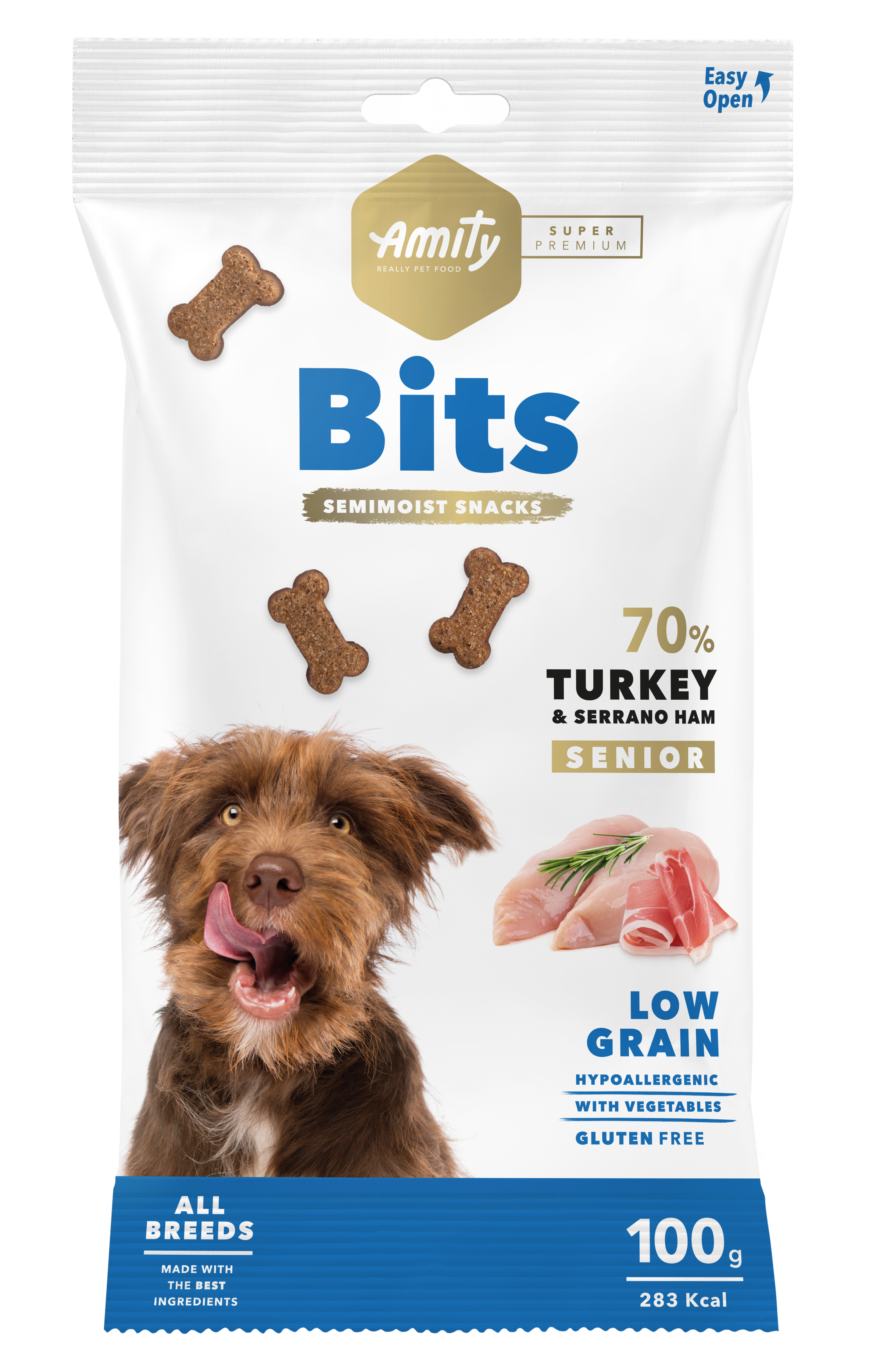 AMITY SUPER PREMIUM BITS SENIOR (DISPLAY 12 UNIDADES)