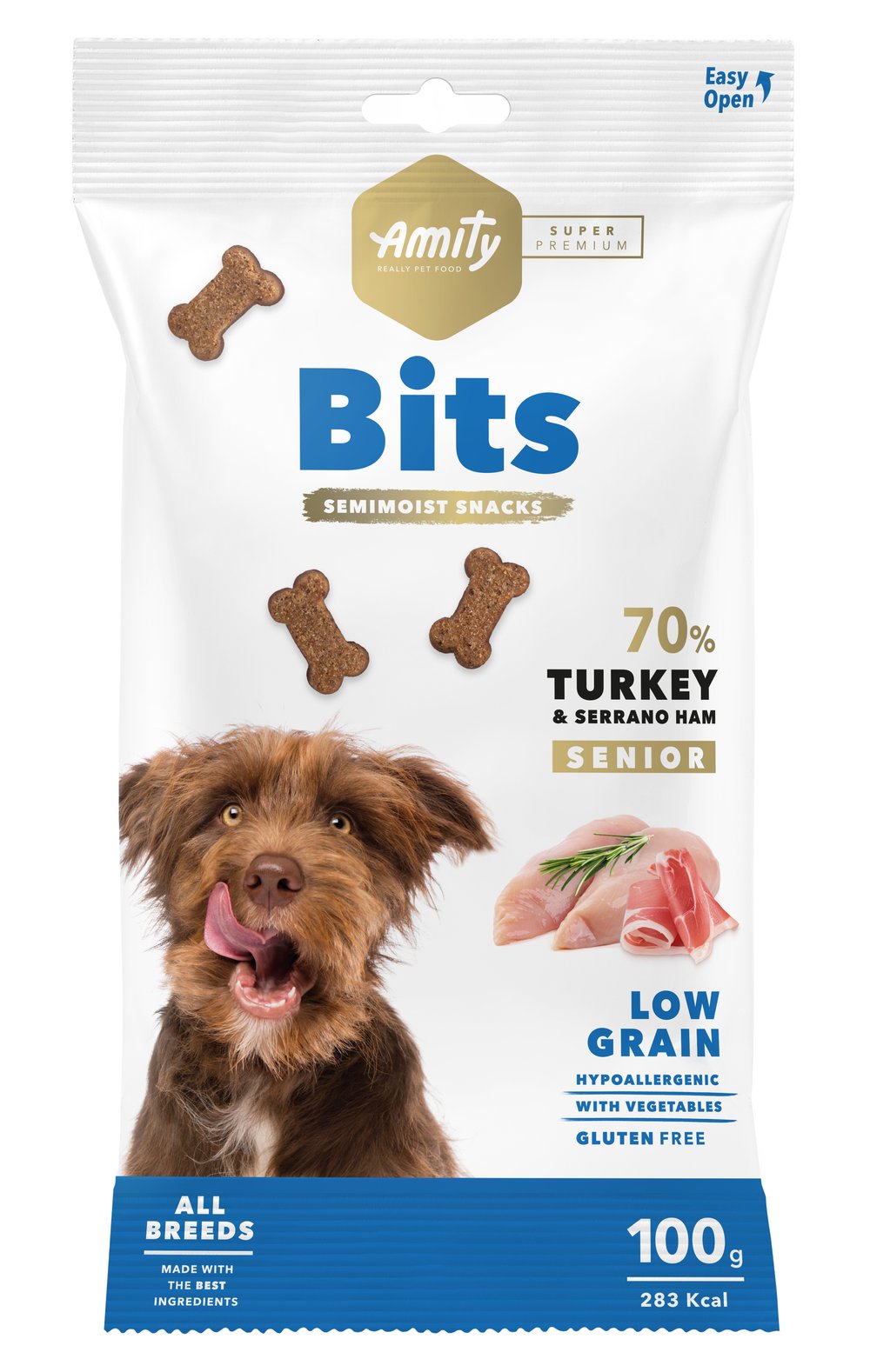 AMITY SUPER PREMIUM BITS SENIOR (DISPLAY 12 UNIDADES)