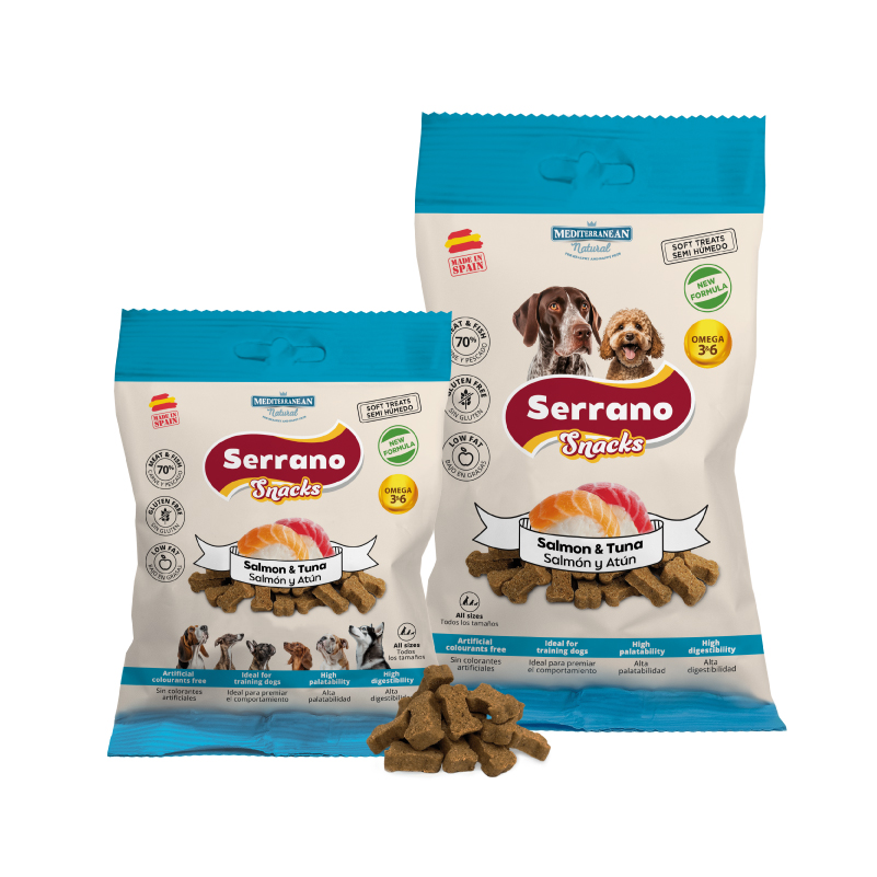 Serrano Snacks | Snack para Perros con Salmón y Atún | 85 g