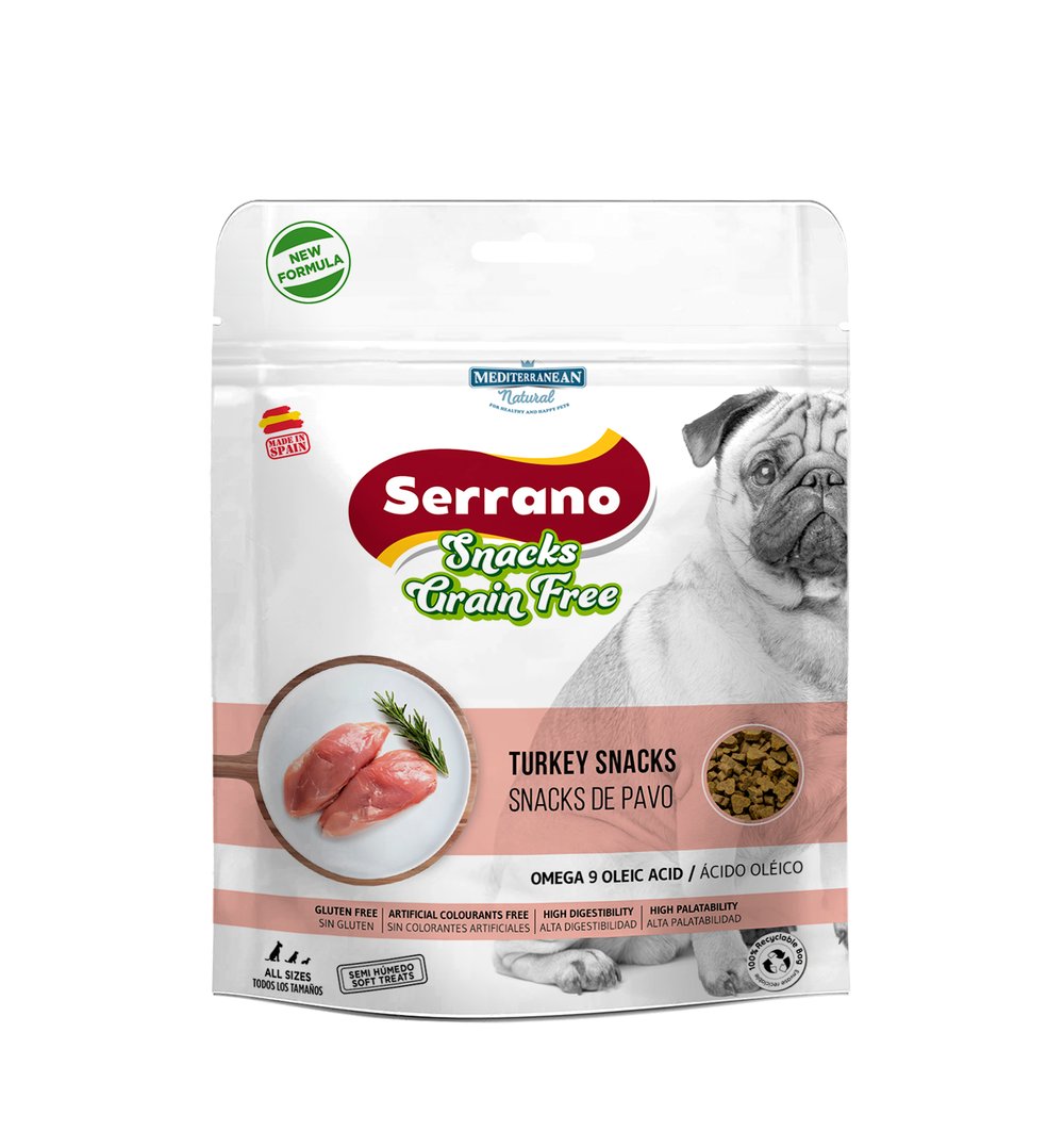 Serrano Grain Free | Snack para Perros con Pavo | 150 g