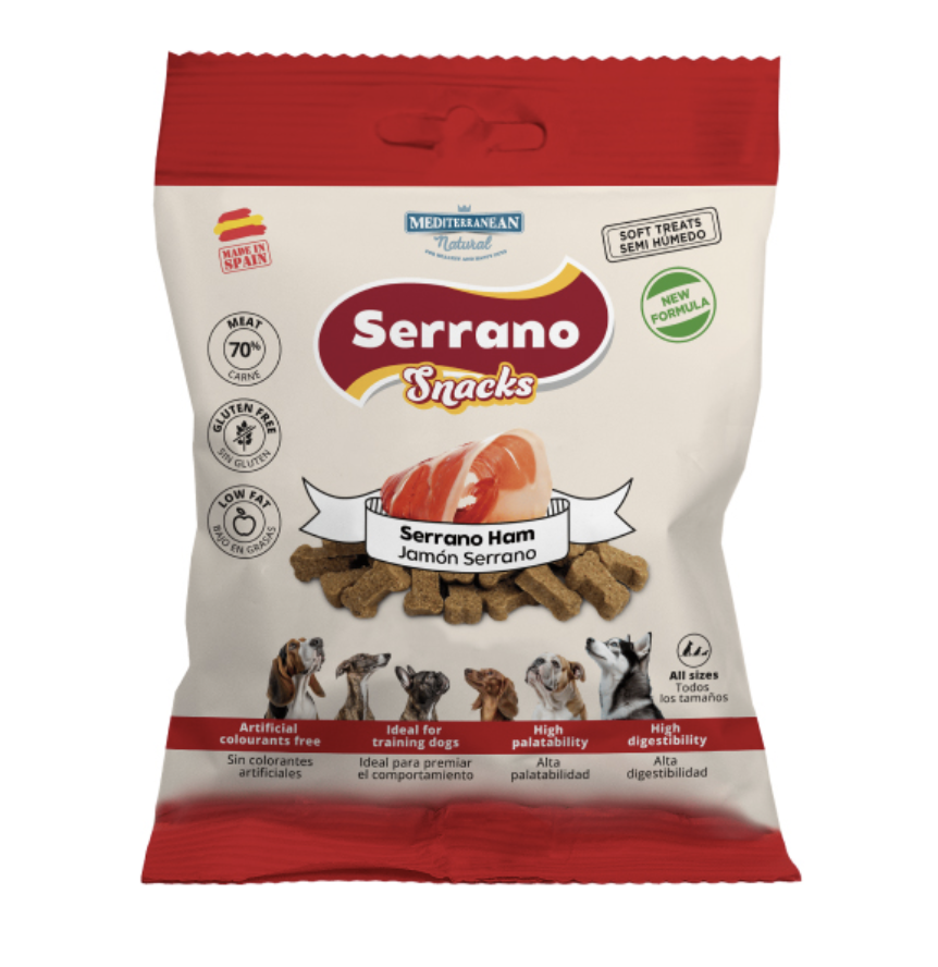 Serrano Snacks | Snack para Perros con Jamón Serrano | 85 g