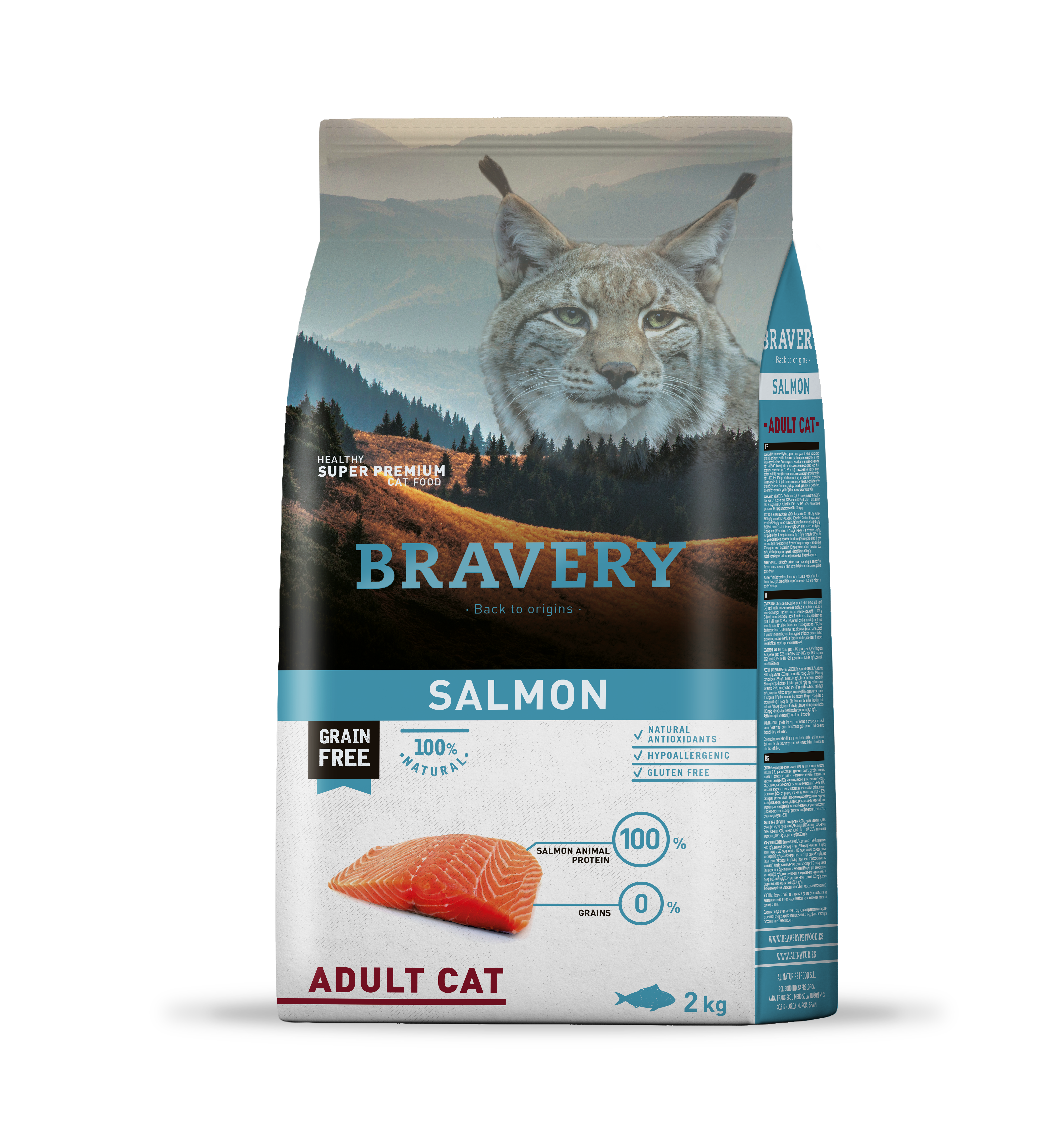 BRAVERY SALMON ADULT CAT  2 KGS