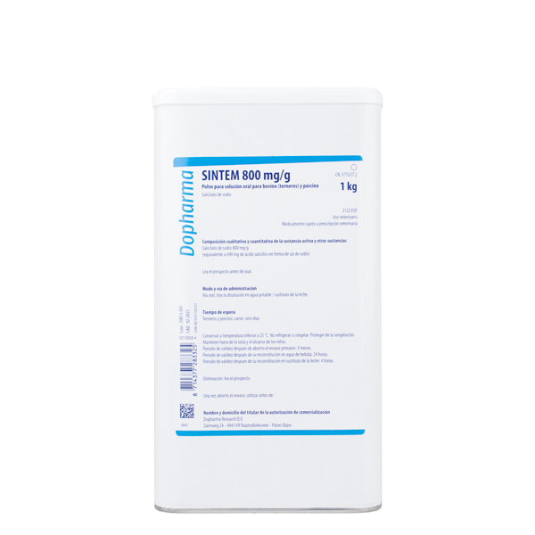 SINTEM 800 MG/G SO PARA BOVINO Y PORCINO (SOBRE 1 KG)