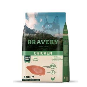 BRAVERY CHICKEN ADULT LARGE / MEDIUM BREEDS 4 KG