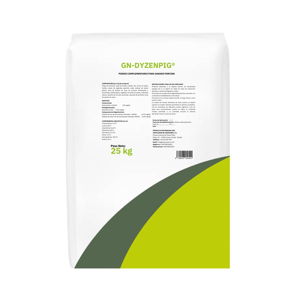 GN-DYZENPIG | Suplemento para la Prevención de Disentería en Lechones 25 Kg