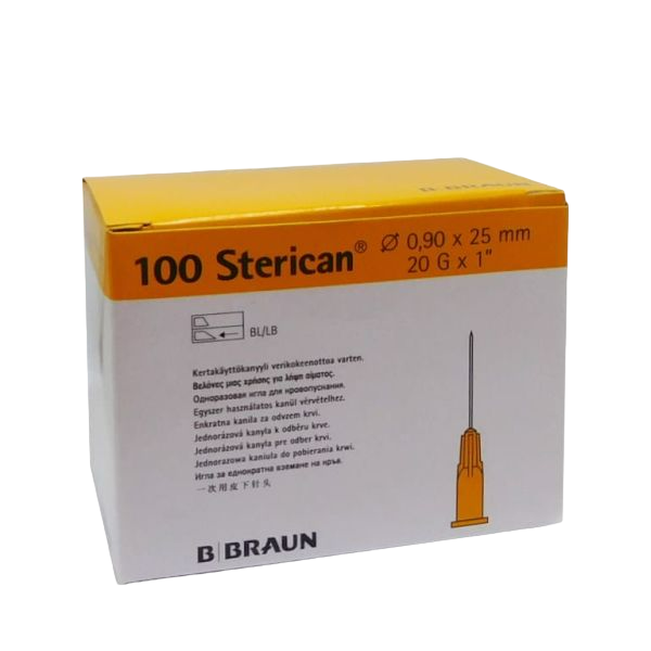 AGUJA DESECHABLE AMARILLA 20G 0,9X25MM (1UD)