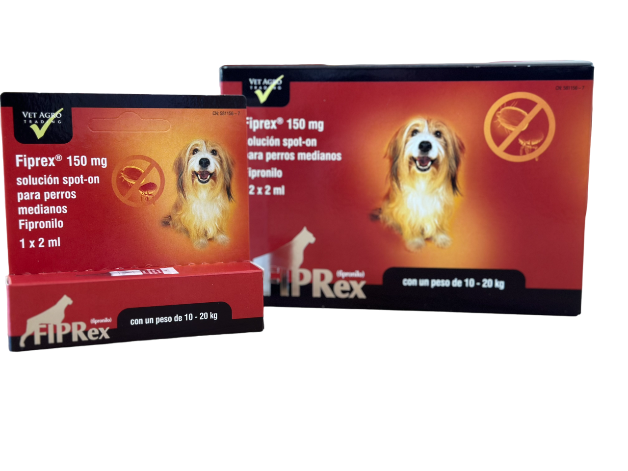 Pipeta Spot-On Para Perros Medianos 10-20 Kg  150Mg/2Ml Fiprex