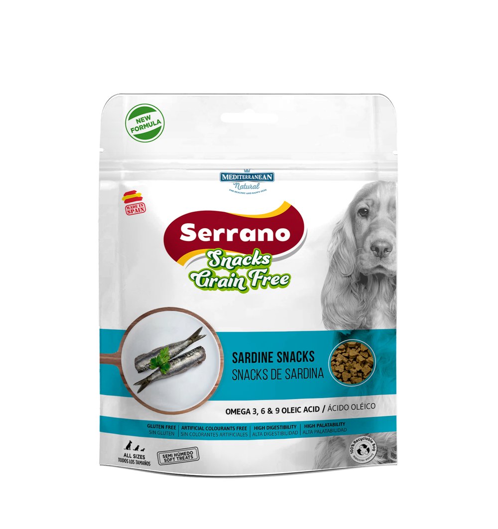 Serrano Grain Free | Snack para Perros con Sardina | 150 g
