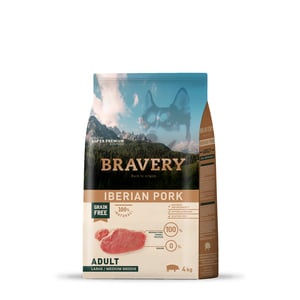 BRAVERY IBERIAN PORK ADULT LARGE/MEDIUM BREEDS 4 KG