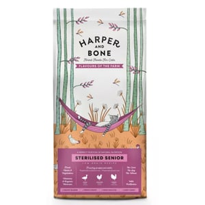 HARPER & BONE CAT SENIOR STERILISED FLAVOURS FARM Pato, pollo y pavo 5 KG
