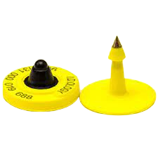 CROTAL MACHO REDONDO AMARILLO P/METAL NUMERADO