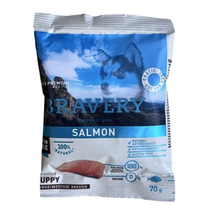 MUESTRA BRAVERY SALMON PUPPY LARGE/MEDIUM BREED 70 Gr