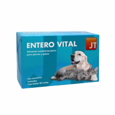 Enterovital 60 comprimidos JTPharma | Suplemento para salud digestiva de perros y gatos