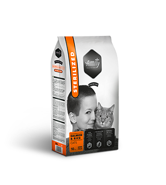 AMITY PREMIUM SALMON & RICE CATS STERILIZED 10 KGS