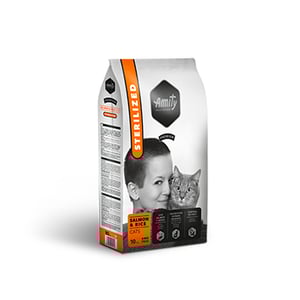 AMITY PREMIUM SALMON & RICE CATS STERILIZED 10 KGS