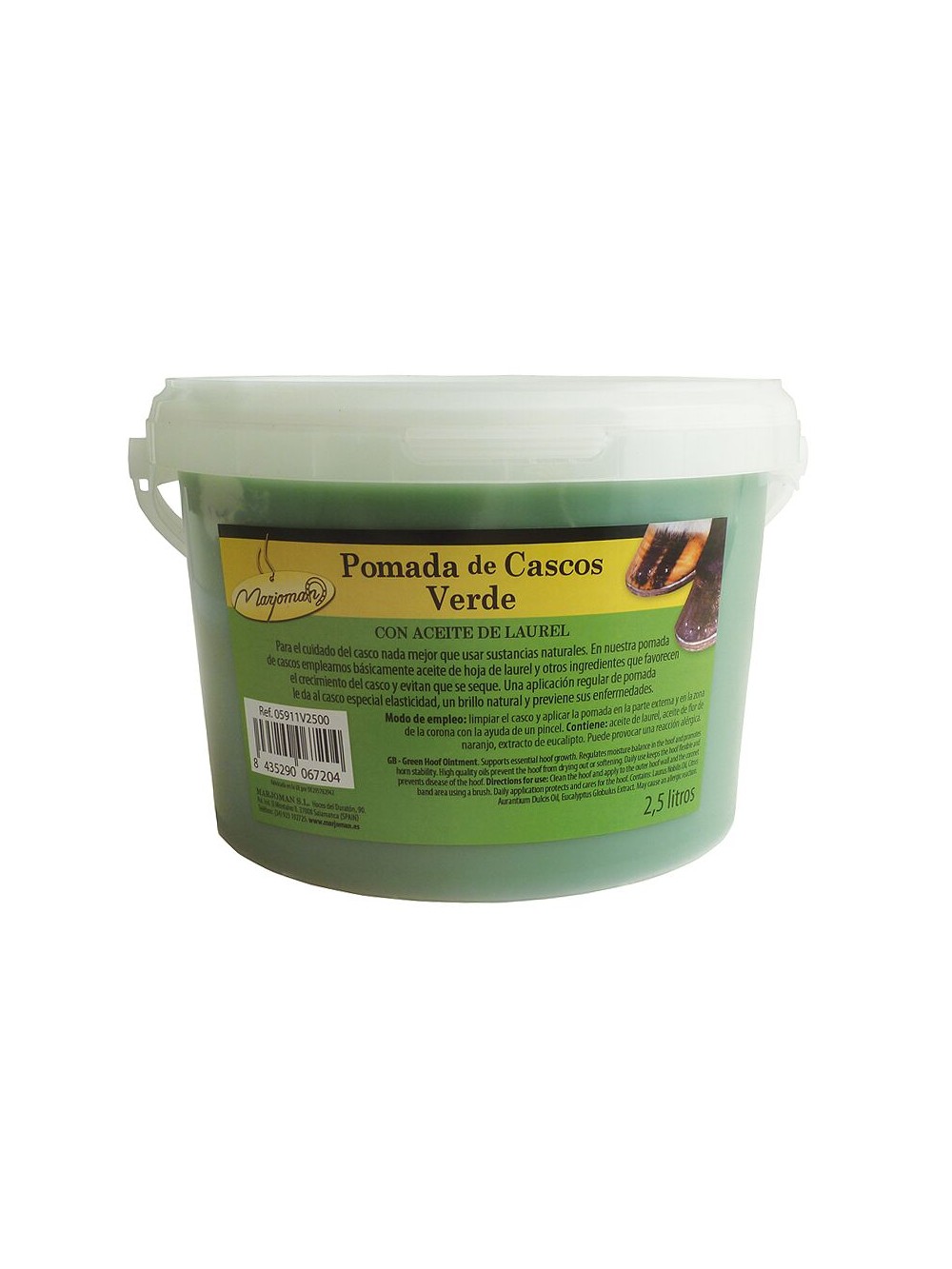POMADA CASCO MARJOMAN VERDE, 2,5 L.