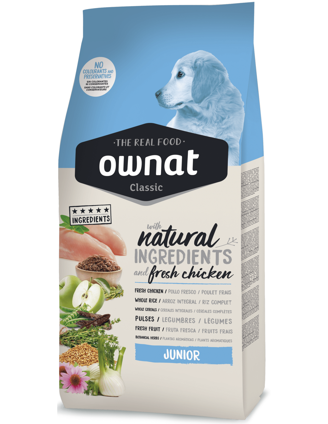 OWNAT CLASSIC JUNIOR – Pienso para perros cachorros con ingredientes naturales y alta digestibilidad