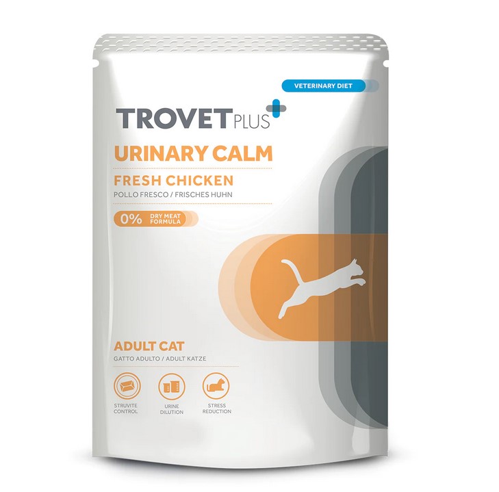 Trovet Plus Urinary Calm Cat Pollo – Alimento Húmedo para Gatos con Estrés y Problemas Urinarios 70 g

