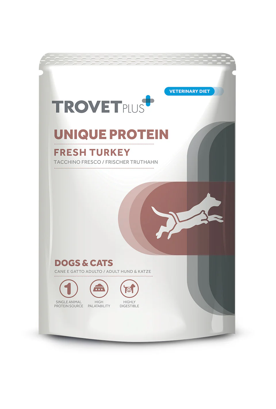 TROVET Unique Protein Pavo para Perros y Gatos – 300 g

