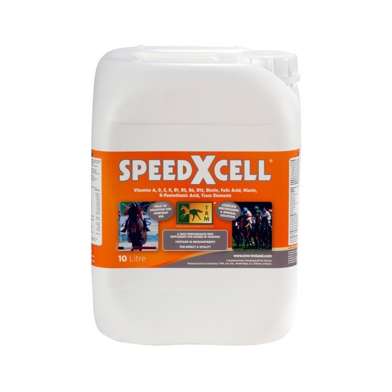 Speed X Cell 10 L – Multivitamínico líquido con hierro para caballos en entrenamiento y competición


