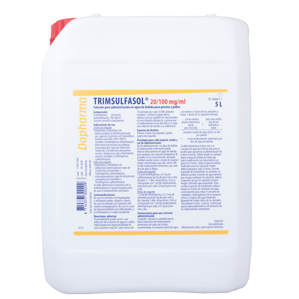 TRIMSULFASOL 20/100 MG/ML (5L)