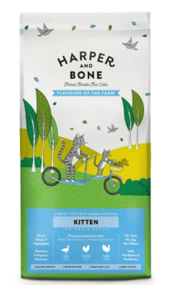 Harper & Bone Cat Kitten Flavours Farm 5 kg – Alimento Premium para Gatitos con Pato, Pollo y Pavo