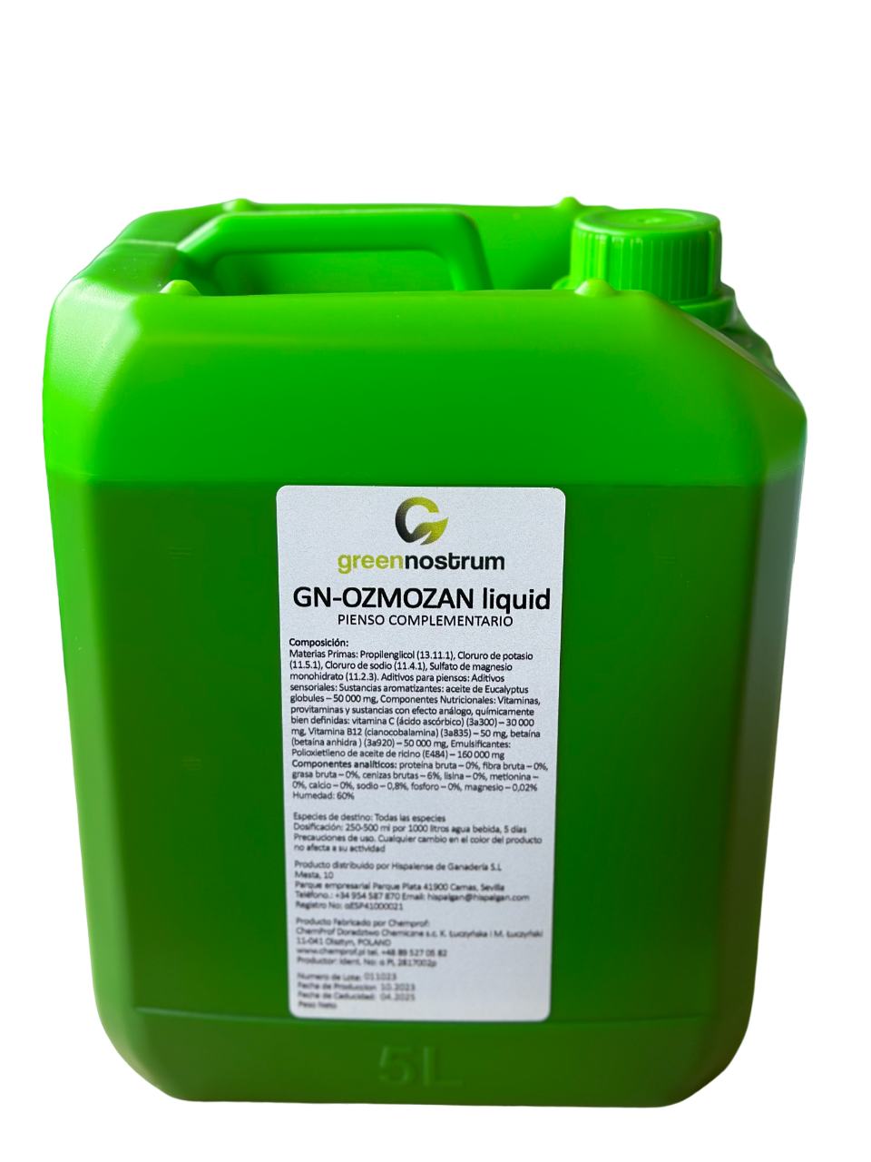 GN-OSMOZAN LIQUID restablece el equilibrio del organismo 5 L