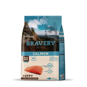 BRAVERY SALMON PUPPY LARGE/MEDIUM BREED 12 KGS