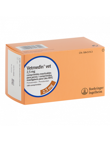 VETMEDIN COMPR. MAST. 2,5 MG * 100 COMP.