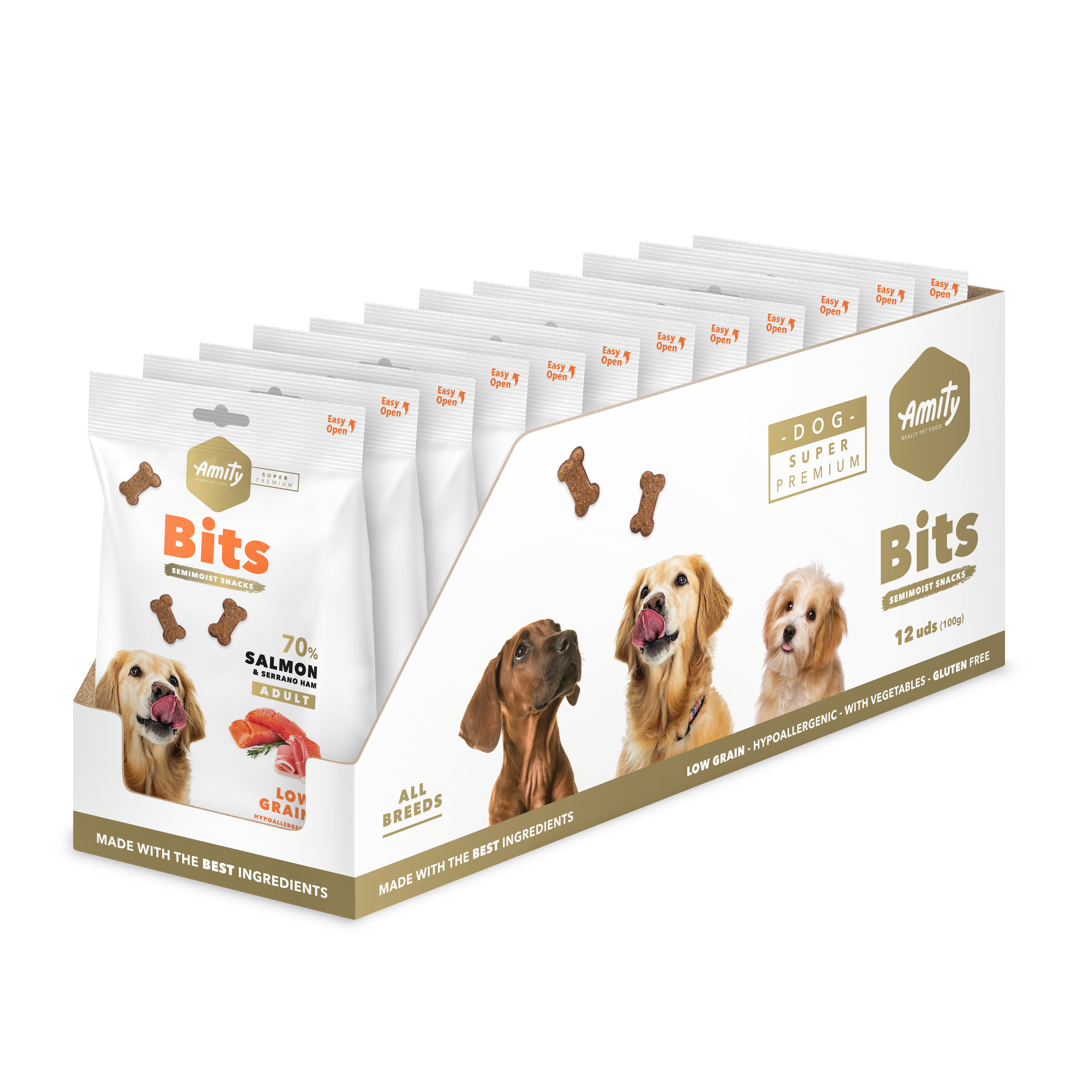 AMITY SUPER PREMIUM BITS SALMON & SERRANO HAM