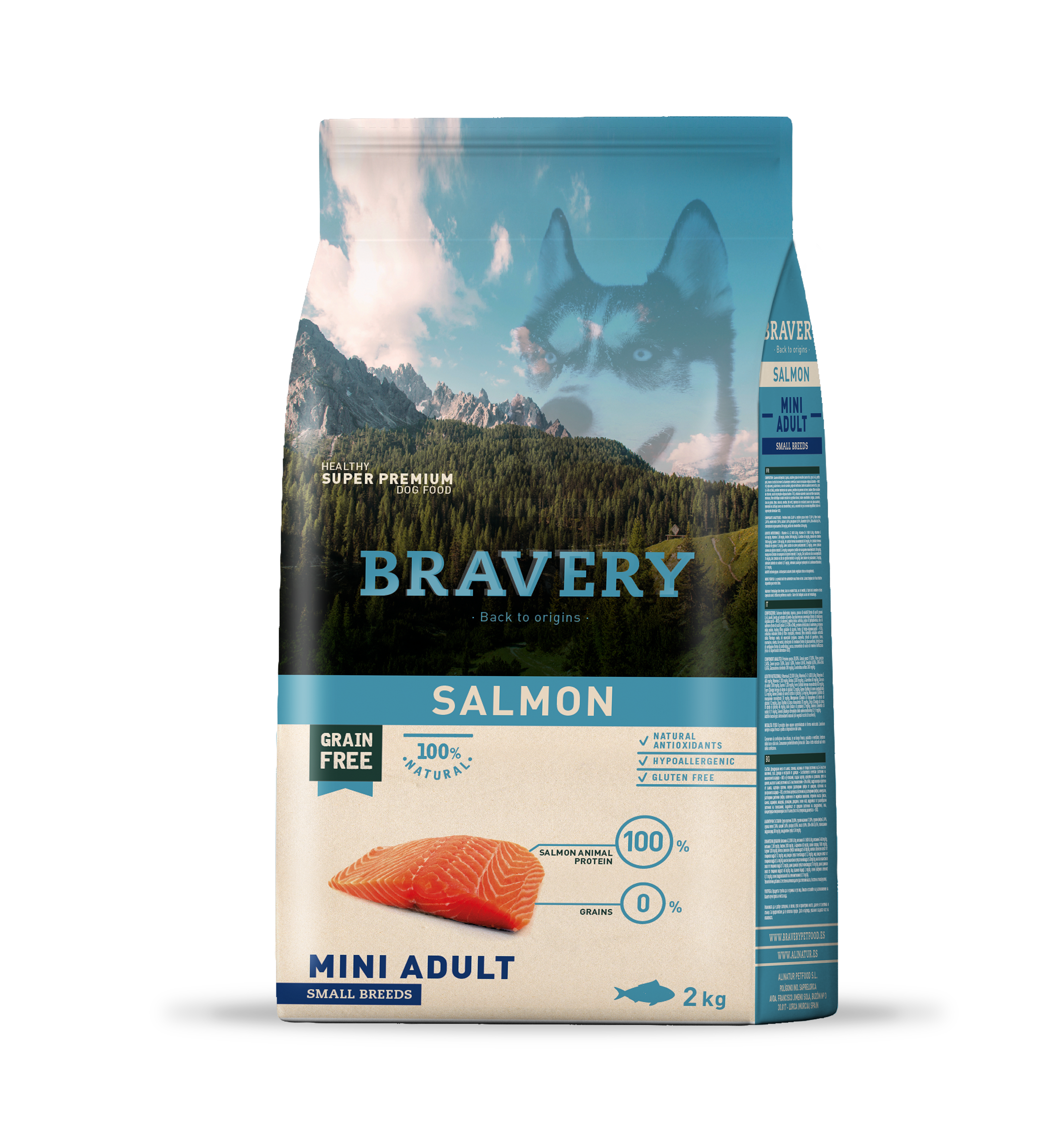 BRAVERY SALMON MINI ADULT SMALL BREEDS 2 KG