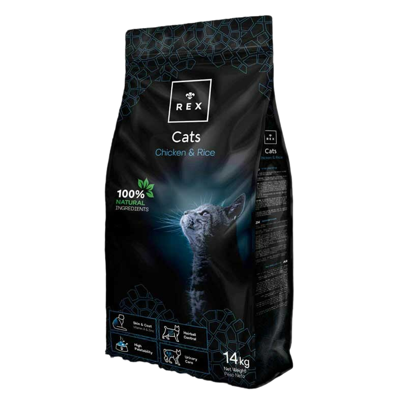 Rex Natural Range Gatos Pollo y Arroz 14 kg

